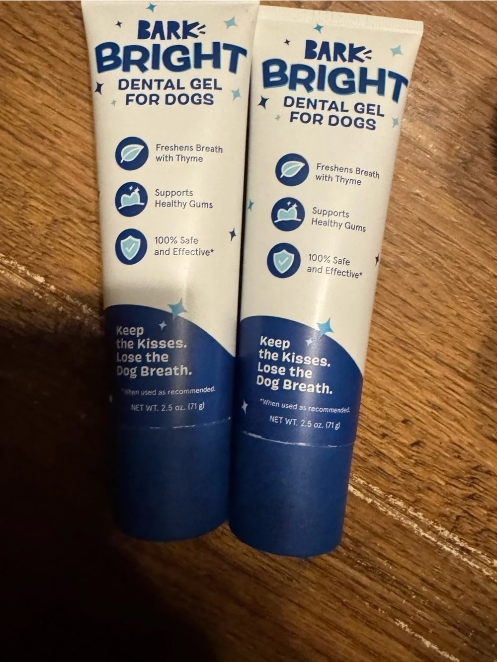 2 BARK BRIGHT Dental Gel for Dogs Freshens Breath NEW dog toothpaste Bark Dental